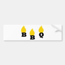 BBQ avec l'icône de flammes Autocollant Pour Voiture