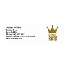 BBQ - Roi de gril Modèle De Carte De Visite