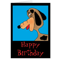 beagle, joyeux anniversaire carte de vœux