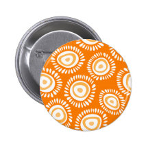 Beau bouton génial orange de fleurs badge avec épingle