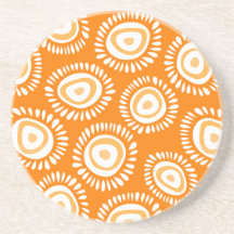 Beau caboteur génial orange de fleurs dessous de verres
