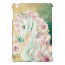 Beau cheval avec la crinière rose