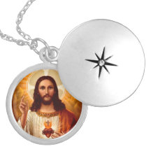 Beau coeur sacré religieux d'image de Jésus Collier Personnalisé