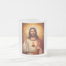 Beau coeur sacré religieux d'image de Jésus Tasse À Café