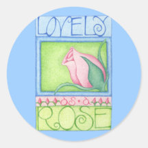 Beau comme autocollant de rose