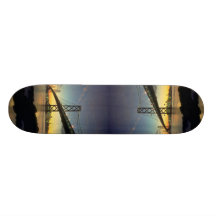 Beau coucher du soleil : Pont de baie, San Francis Plateaux De Skateboards Customisés