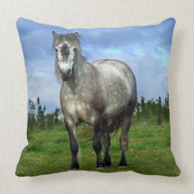 Beau coussin de beau portrait de cheval