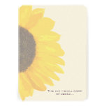 Beau faire-part de mariage élégant de tournesol