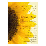 Beau faire-part de mariage élégant de tournesol
