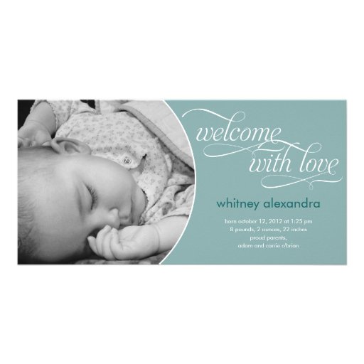 Beau faire-part de naissance bienvenu de bébé - bl photocartes