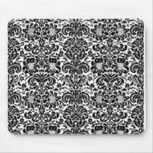 Beau Fleur De Lis Black Mousepad Tapis De Souris