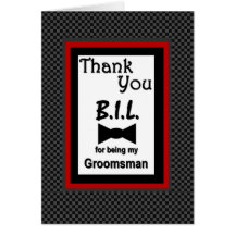 BEAU-FRÈRE - Groomsman épousant le Merci Cartes De Vœux