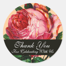 BEAU Merci de ROSE de ROSE Autocollants