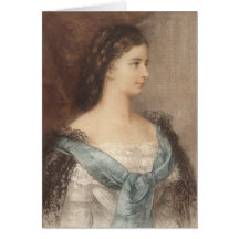 Beau portrait d'impératrice Elisabeth - Sisi Cartes De Vœux