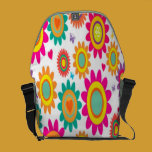 Beau sac messenger floral coloré à coeurs sacs messenger