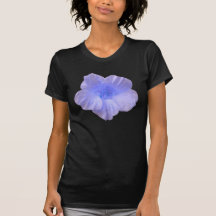 Beau T-shirt bleu de dames de nasturce