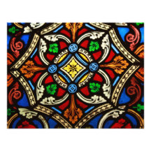 Beau verre souillé religieux carton d'invitation