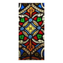 Beau verre souillé religieux double carte