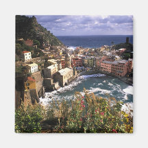 Beau village de Vernazza dans le Cinque Aimant Pour Réfrigérateur