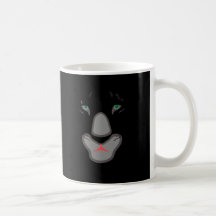 beau visage personnalisable de panthère noire tasse à café