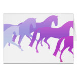 Beaucoup de chevaux (pourpres) cartes de vœux