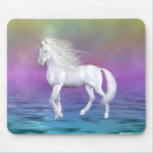 Beauté de blanc de licorne tapis de souris