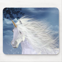 Beauté de blanc de licorne tapis de souris