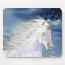 Beauté de blanc de licorne tapis de souris