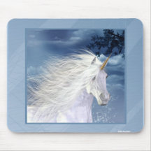 Beauté de blanc de licorne tapis de souris