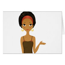 Beauté noire cartes de vœux