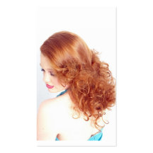Beauté rousse modèle de carte de visite