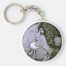 Beauté vintage porte-clé