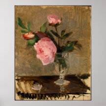 Beaux-arts de Berthe Morisot de pivoines Posters