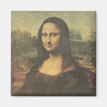 Beaux-arts de cru de Mona Lisa Aimants Pour Réfrigérateur