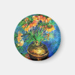 Beaux-arts de cuivre du vase à fritillaires de Van Aimants Pour Réfrigérateur
