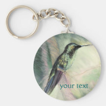 Beaux-arts de pastel de colibri porte-clef