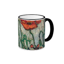 Beaux-arts de pavots et de papillons de Van Gogh ( Mug