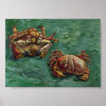 Beaux-arts des crabes de Van Gogh deux (F606) Affiche