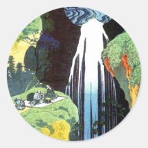 Beaux-arts japonais de cascade de Hokusai Amida d' Adhésif