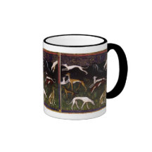 Beaux-arts médiévaux de lévriers tasses à café