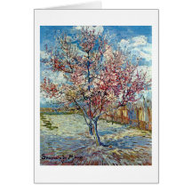 Beaux-arts roses du pêcher de Van Gogh (F394) Carte