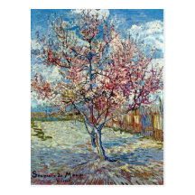 Beaux-arts roses du pêcher de Van Gogh (F394) Carte Postale