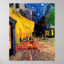Beaux-arts vintages de la terrasse de café de Van  Posters