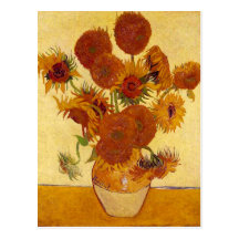 Beaux-arts vintages des tournesols de Van Gogh (F4 Carte Postale