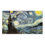 Beaux-arts vintages étoilés de la nuit de Van Gogh Modèles De Cartes De Visite