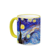 Beaux-arts vintages étoilés de la nuit de Van Gogh Tasse À Café
