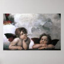 Beaux-arts vintages mignons de Raphael d'anges Poster