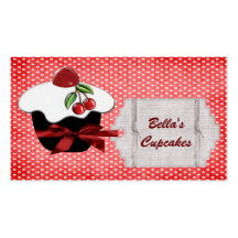 beaux cartes de visite rouges de petit gâteau cartes de visite professionnelles