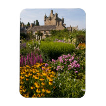 Beaux jardins et château célèbre en Ecosse Magnets En Vinyle