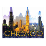 BEAUX POINTS DE REPÈRE DE CHICAGO CARTE POSTALE